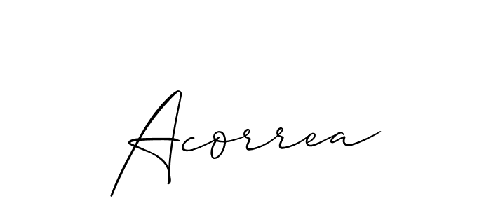 How to make Acorrea name signature. Use Allison_Script style for creating short signs online. This is the latest handwritten sign. Acorrea signature style 2 images and pictures png