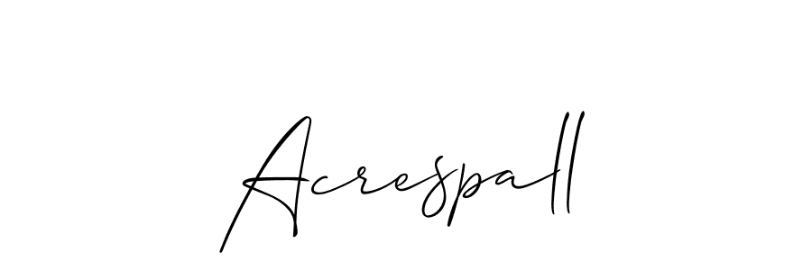 Make a beautiful signature design for name Acrespall. Use this online signature maker to create a handwritten signature for free. Acrespall signature style 2 images and pictures png