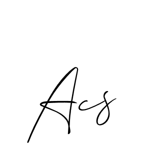 Create a beautiful signature design for name Acs. With this signature (Allison_Script) fonts, you can make a handwritten signature for free. Acs signature style 2 images and pictures png