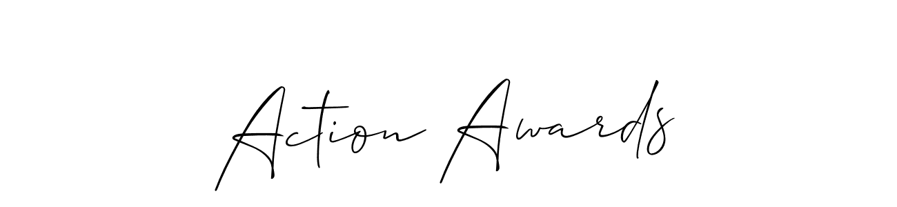 How to make Action Awards signature? Allison_Script is a professional autograph style. Create handwritten signature for Action Awards name. Action Awards signature style 2 images and pictures png