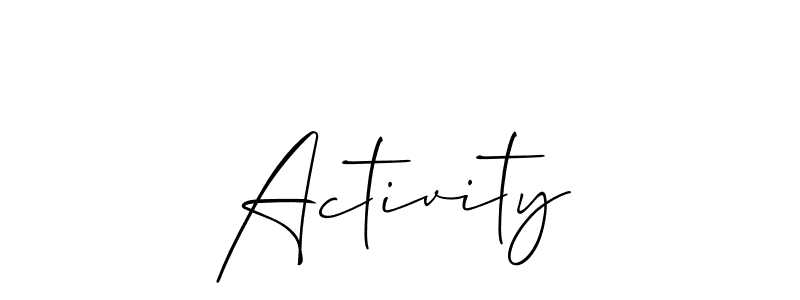 How to make Activity signature? Allison_Script is a professional autograph style. Create handwritten signature for Activity name. Activity signature style 2 images and pictures png