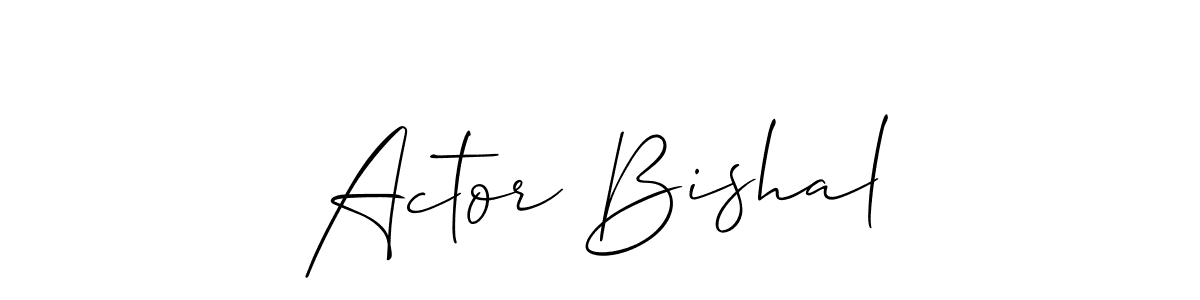 How to make Actor Bishal signature? Allison_Script is a professional autograph style. Create handwritten signature for Actor Bishal name. Actor Bishal signature style 2 images and pictures png