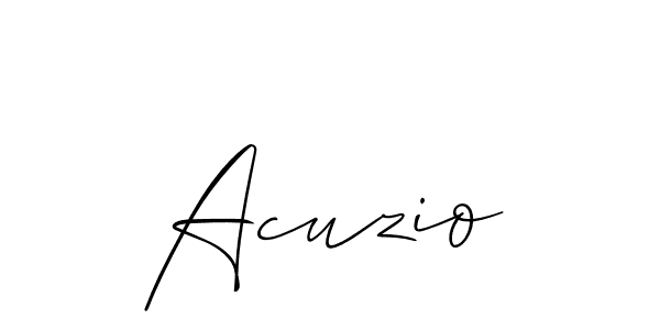 Make a short Acuzio signature style. Manage your documents anywhere anytime using Allison_Script. Create and add eSignatures, submit forms, share and send files easily. Acuzio signature style 2 images and pictures png