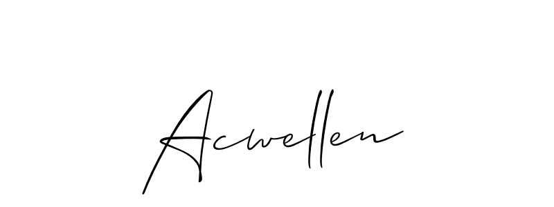 Make a beautiful signature design for name Acwellen. With this signature (Allison_Script) style, you can create a handwritten signature for free. Acwellen signature style 2 images and pictures png