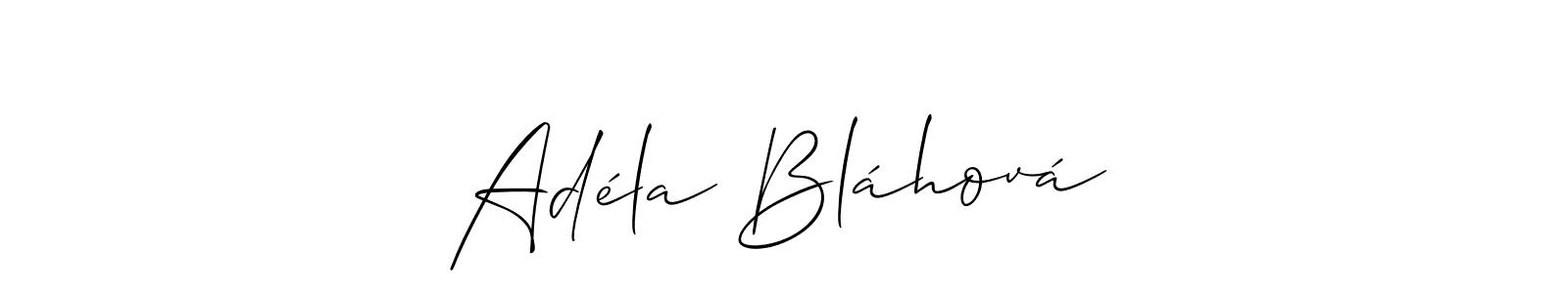 This is the best signature style for the Adéla Bláhová name. Also you like these signature font (Allison_Script). Mix name signature. Adéla Bláhová signature style 2 images and pictures png