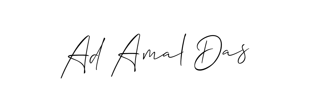 Similarly Allison_Script is the best handwritten signature design. Signature creator online .You can use it as an online autograph creator for name Ad Amal Das. Ad Amal Das signature style 2 images and pictures png