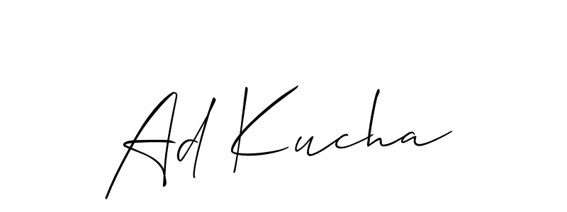 Similarly Allison_Script is the best handwritten signature design. Signature creator online .You can use it as an online autograph creator for name Ad Kucha. Ad Kucha signature style 2 images and pictures png