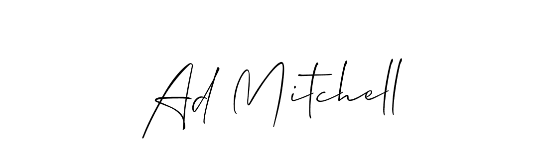 Use a signature maker to create a handwritten signature online. With this signature software, you can design (Allison_Script) your own signature for name Ad Mitchell. Ad Mitchell signature style 2 images and pictures png