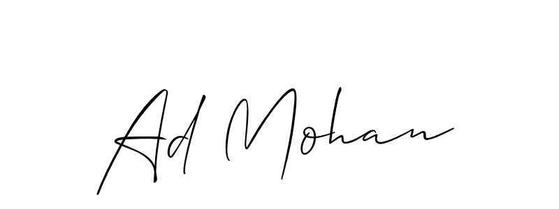 Design your own signature with our free online signature maker. With this signature software, you can create a handwritten (Allison_Script) signature for name Ad Mohan. Ad Mohan signature style 2 images and pictures png