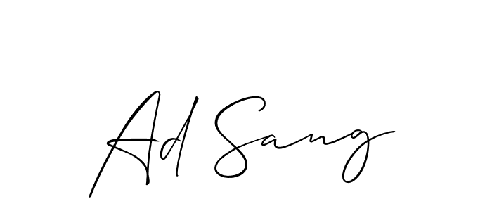 Make a beautiful signature design for name Ad Sang. Use this online signature maker to create a handwritten signature for free. Ad Sang signature style 2 images and pictures png