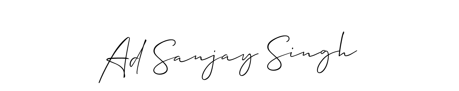 Also You can easily find your signature by using the search form. We will create Ad Sanjay Singh name handwritten signature images for you free of cost using Allison_Script sign style. Ad Sanjay Singh signature style 2 images and pictures png