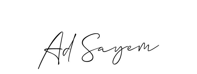 You can use this online signature creator to create a handwritten signature for the name Ad Sayem. This is the best online autograph maker. Ad Sayem signature style 2 images and pictures png