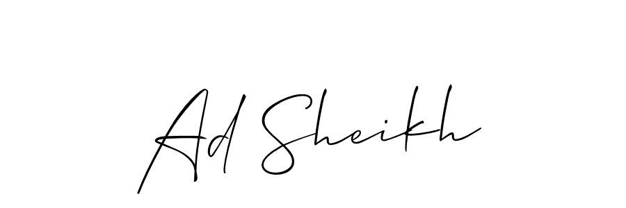 Design your own signature with our free online signature maker. With this signature software, you can create a handwritten (Allison_Script) signature for name Ad Sheikh. Ad Sheikh signature style 2 images and pictures png