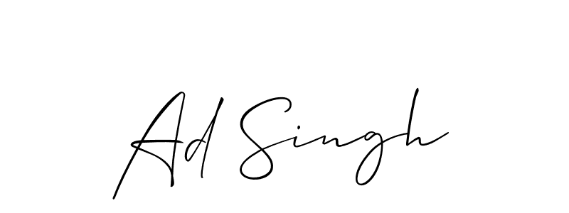 You should practise on your own different ways (Allison_Script) to write your name (Ad Singh) in signature. don't let someone else do it for you. Ad Singh signature style 2 images and pictures png