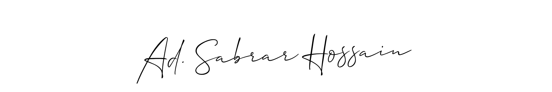 Also You can easily find your signature by using the search form. We will create Ad. Sabrar Hossain name handwritten signature images for you free of cost using Allison_Script sign style. Ad. Sabrar Hossain signature style 2 images and pictures png