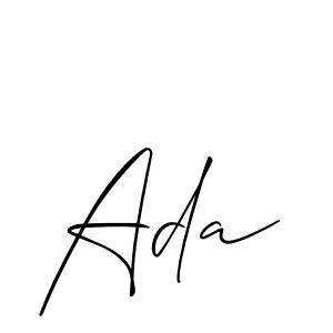 Ada stylish signature style. Best Handwritten Sign (Allison_Script) for my name. Handwritten Signature Collection Ideas for my name Ada. Ada signature style 2 images and pictures png