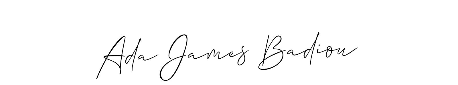 It looks lik you need a new signature style for name Ada James Badiou. Design unique handwritten (Allison_Script) signature with our free signature maker in just a few clicks. Ada James Badiou signature style 2 images and pictures png