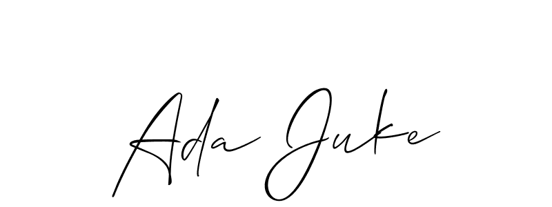 The best way (Allison_Script) to make a short signature is to pick only two or three words in your name. The name Ada Juke include a total of six letters. For converting this name. Ada Juke signature style 2 images and pictures png