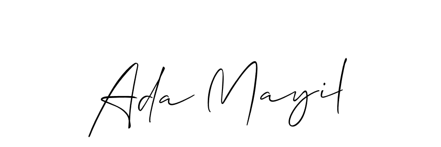 Make a short Ada Mayil signature style. Manage your documents anywhere anytime using Allison_Script. Create and add eSignatures, submit forms, share and send files easily. Ada Mayil signature style 2 images and pictures png