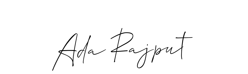 Similarly Allison_Script is the best handwritten signature design. Signature creator online .You can use it as an online autograph creator for name Ada Rajput. Ada Rajput signature style 2 images and pictures png
