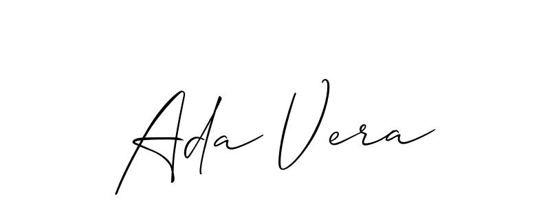 Ada Vera stylish signature style. Best Handwritten Sign (Allison_Script) for my name. Handwritten Signature Collection Ideas for my name Ada Vera. Ada Vera signature style 2 images and pictures png