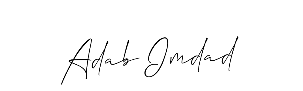 How to make Adab Imdad signature? Allison_Script is a professional autograph style. Create handwritten signature for Adab Imdad name. Adab Imdad signature style 2 images and pictures png