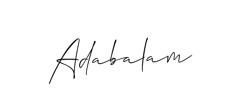 Also You can easily find your signature by using the search form. We will create Adabalam name handwritten signature images for you free of cost using Allison_Script sign style. Adabalam signature style 2 images and pictures png