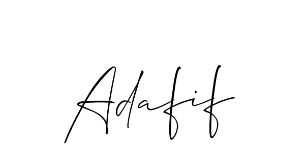 The best way (Allison_Script) to make a short signature is to pick only two or three words in your name. The name Adafif include a total of six letters. For converting this name. Adafif signature style 2 images and pictures png