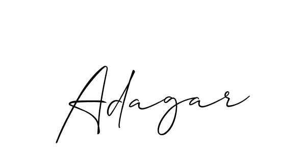 The best way (Allison_Script) to make a short signature is to pick only two or three words in your name. The name Adagar include a total of six letters. For converting this name. Adagar signature style 2 images and pictures png