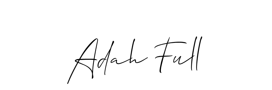 Create a beautiful signature design for name Adah Full. With this signature (Allison_Script) fonts, you can make a handwritten signature for free. Adah Full signature style 2 images and pictures png