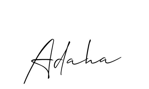 Make a beautiful signature design for name Adaha. With this signature (Allison_Script) style, you can create a handwritten signature for free. Adaha signature style 2 images and pictures png