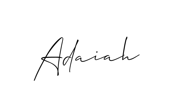 Also You can easily find your signature by using the search form. We will create Adaiah name handwritten signature images for you free of cost using Allison_Script sign style. Adaiah signature style 2 images and pictures png