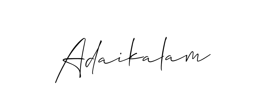 It looks lik you need a new signature style for name Adaikalam. Design unique handwritten (Allison_Script) signature with our free signature maker in just a few clicks. Adaikalam signature style 2 images and pictures png