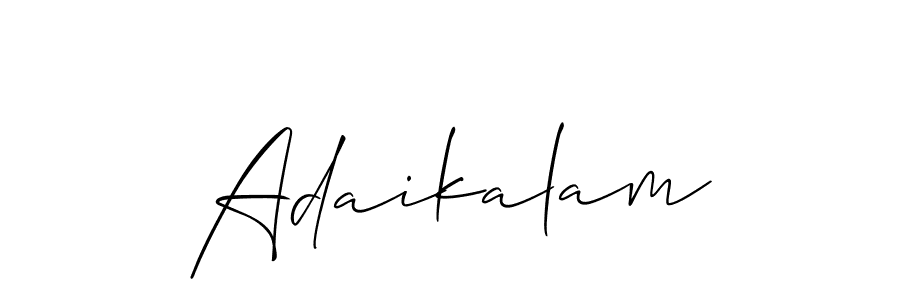 It looks lik you need a new signature style for name Adaikalam. Design unique handwritten (Allison_Script) signature with our free signature maker in just a few clicks. Adaikalam signature style 2 images and pictures png