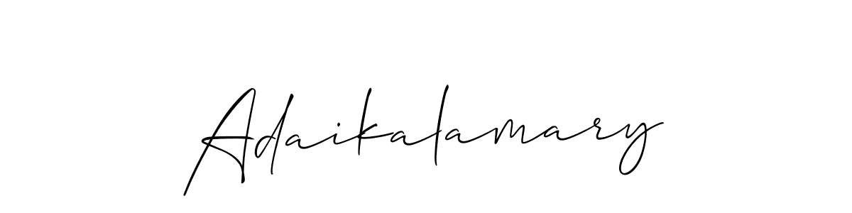 Also we have Adaikalamary name is the best signature style. Create professional handwritten signature collection using Allison_Script autograph style. Adaikalamary signature style 2 images and pictures png