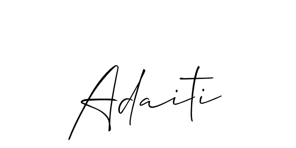 How to make Adaiti signature? Allison_Script is a professional autograph style. Create handwritten signature for Adaiti name. Adaiti signature style 2 images and pictures png