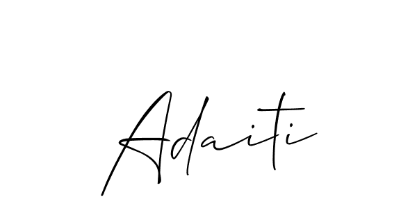 Also we have Adaiti name is the best signature style. Create professional handwritten signature collection using Allison_Script autograph style. Adaiti signature style 2 images and pictures png