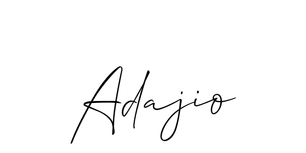 Use a signature maker to create a handwritten signature online. With this signature software, you can design (Allison_Script) your own signature for name Adajio. Adajio signature style 2 images and pictures png