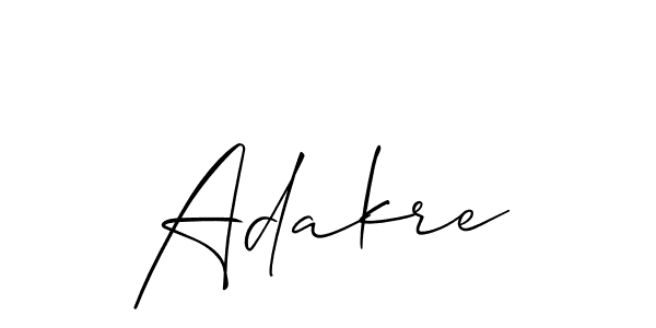 Adakre stylish signature style. Best Handwritten Sign (Allison_Script) for my name. Handwritten Signature Collection Ideas for my name Adakre. Adakre signature style 2 images and pictures png