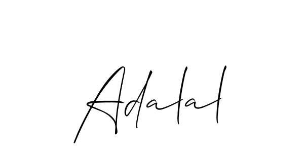 Allison_Script is a professional signature style that is perfect for those who want to add a touch of class to their signature. It is also a great choice for those who want to make their signature more unique. Get Adalal name to fancy signature for free. Adalal signature style 2 images and pictures png