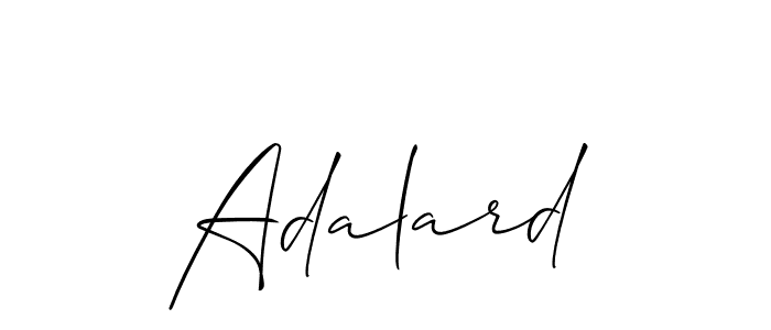 Use a signature maker to create a handwritten signature online. With this signature software, you can design (Allison_Script) your own signature for name Adalard. Adalard signature style 2 images and pictures png