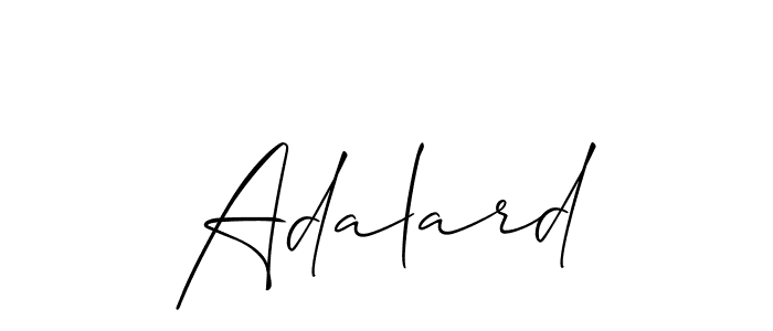 Use a signature maker to create a handwritten signature online. With this signature software, you can design (Allison_Script) your own signature for name Adalard. Adalard signature style 2 images and pictures png