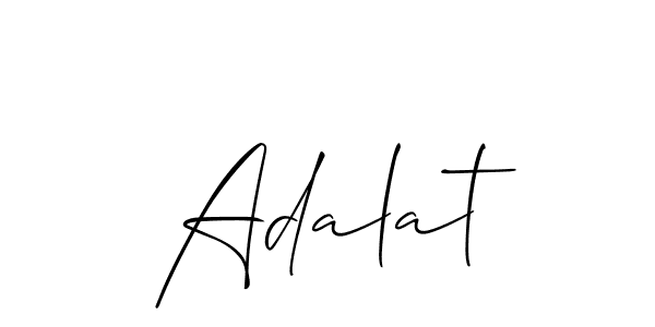 Make a beautiful signature design for name Adalat. With this signature (Allison_Script) style, you can create a handwritten signature for free. Adalat signature style 2 images and pictures png