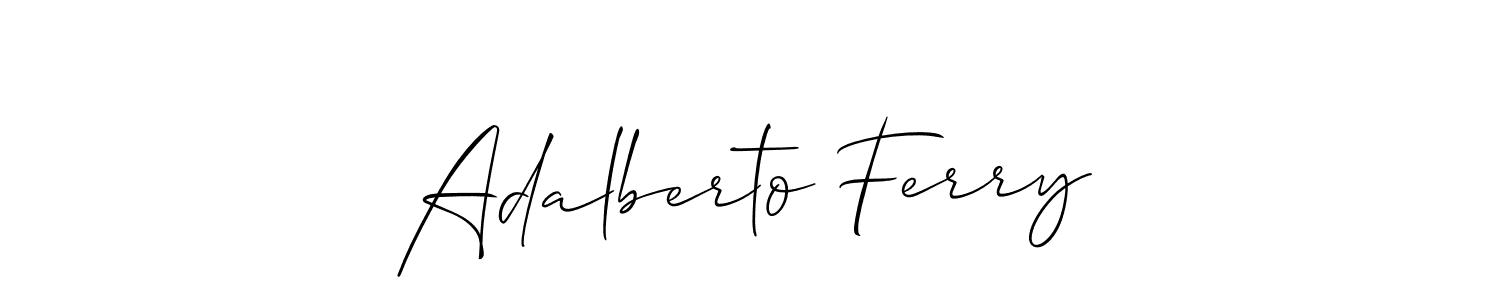 Make a beautiful signature design for name Adalberto Ferry. With this signature (Allison_Script) style, you can create a handwritten signature for free. Adalberto Ferry signature style 2 images and pictures png