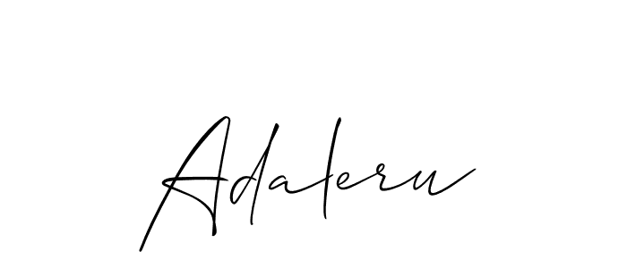 Make a beautiful signature design for name Adaleru. With this signature (Allison_Script) style, you can create a handwritten signature for free. Adaleru signature style 2 images and pictures png