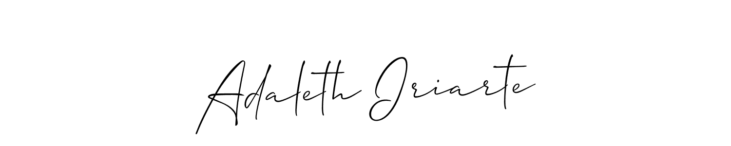 Make a short Adaleth Iriarte signature style. Manage your documents anywhere anytime using Allison_Script. Create and add eSignatures, submit forms, share and send files easily. Adaleth Iriarte signature style 2 images and pictures png