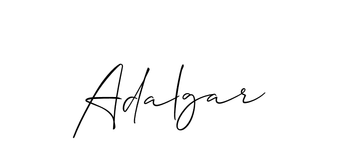 Use a signature maker to create a handwritten signature online. With this signature software, you can design (Allison_Script) your own signature for name Adalgar. Adalgar signature style 2 images and pictures png