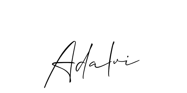 Best and Professional Signature Style for Adalvi. Allison_Script Best Signature Style Collection. Adalvi signature style 2 images and pictures png