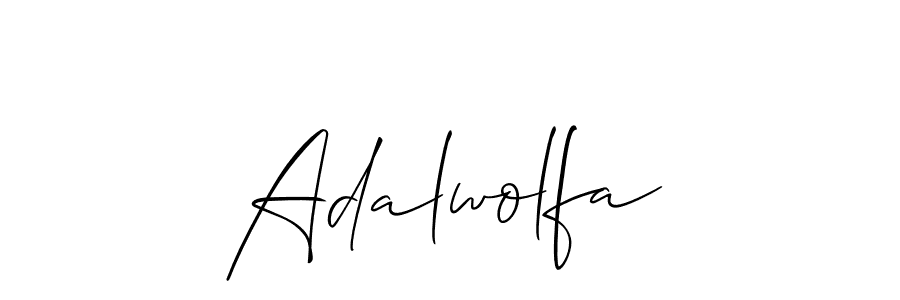 How to Draw Adalwolfa signature style? Allison_Script is a latest design signature styles for name Adalwolfa. Adalwolfa signature style 2 images and pictures png