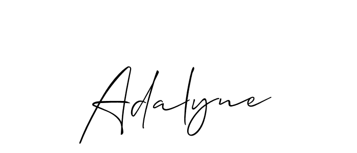 How to make Adalyne signature? Allison_Script is a professional autograph style. Create handwritten signature for Adalyne name. Adalyne signature style 2 images and pictures png